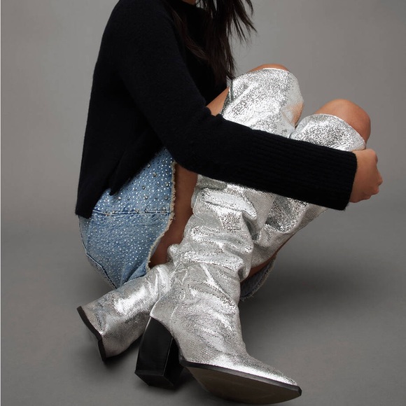 ALL SAINTS Leather OTK Boots - Picture 14 of 14